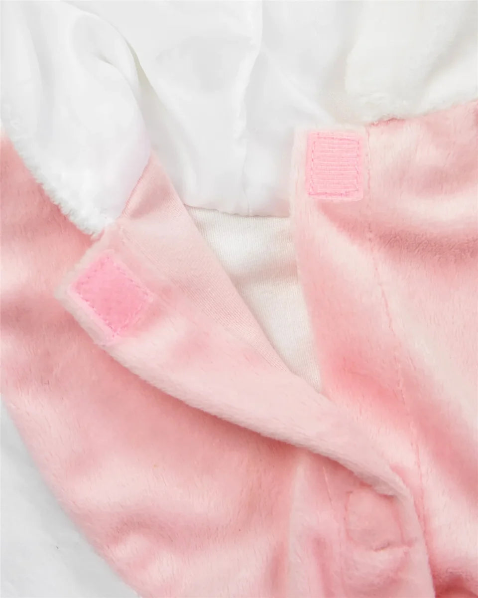 capa conejo disfraz rosa blanco  1-4 años Den Goda Fen