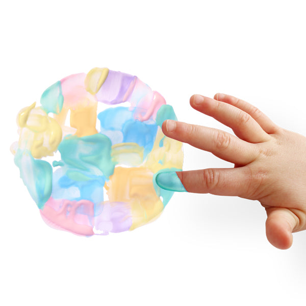 Pintura de dedos pastel en frasco, estuche multiusos, 6 colores. PRIMO