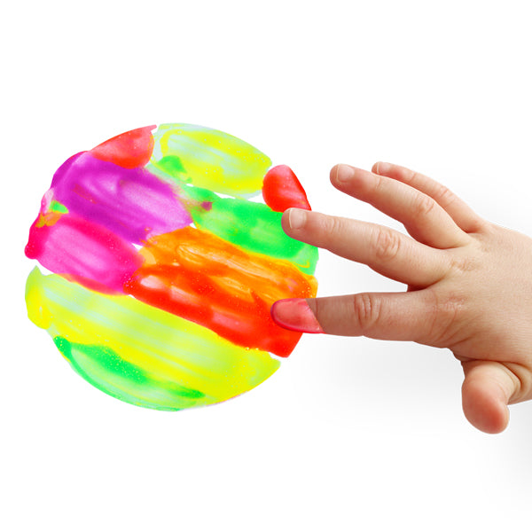 Pintura de dedos fluorescente en frasco, estuche multiusos, 6 colores. PRIMO