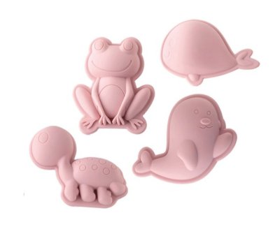 Set de Moldes de Arena Frog Rosa Scrunch