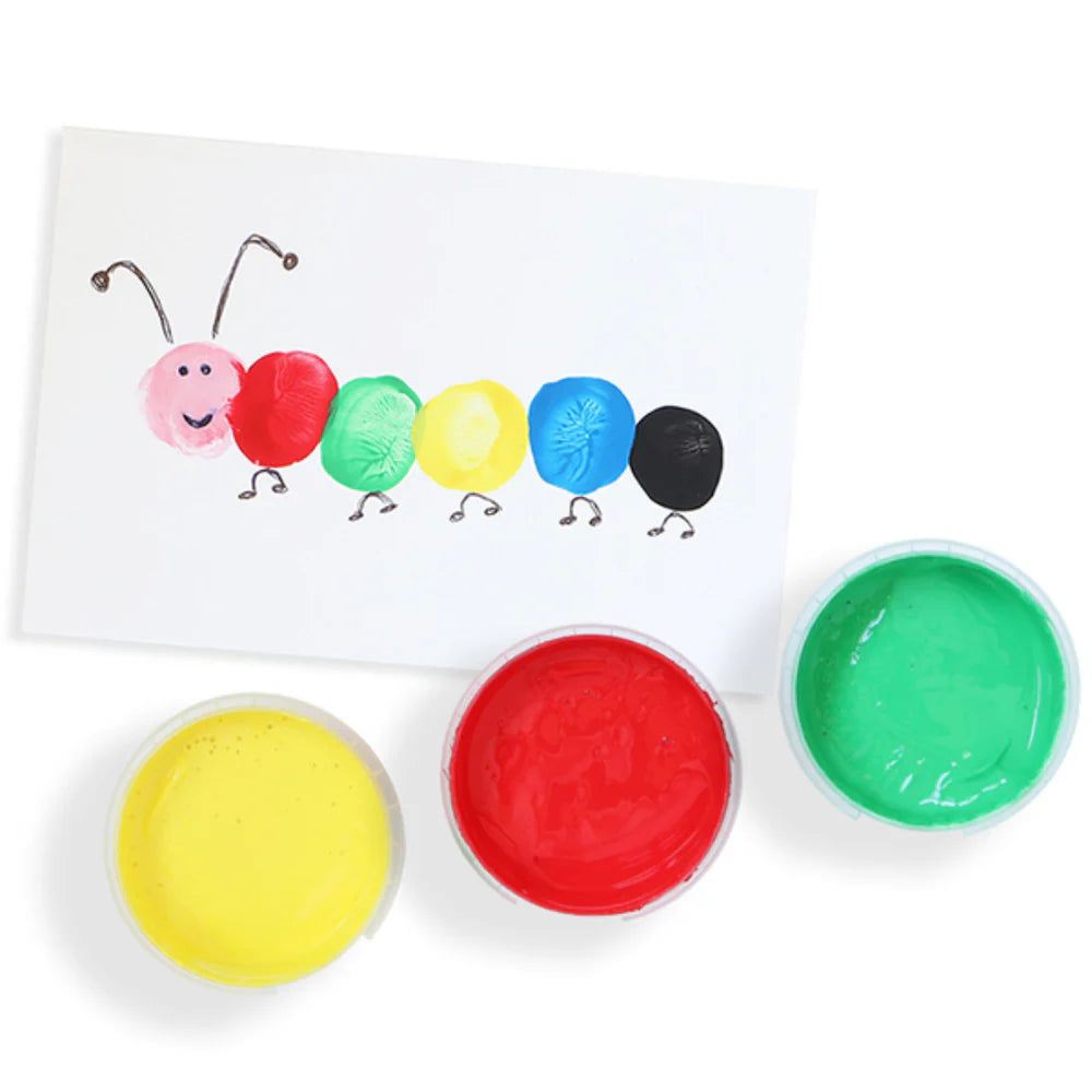 Pintura de dedos textil en frasco, estuche multiusos, 6 colores. PRIMO