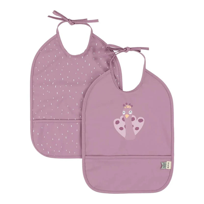 Babero impermeable 2-pack - Mrs. Peacock TRIXIE