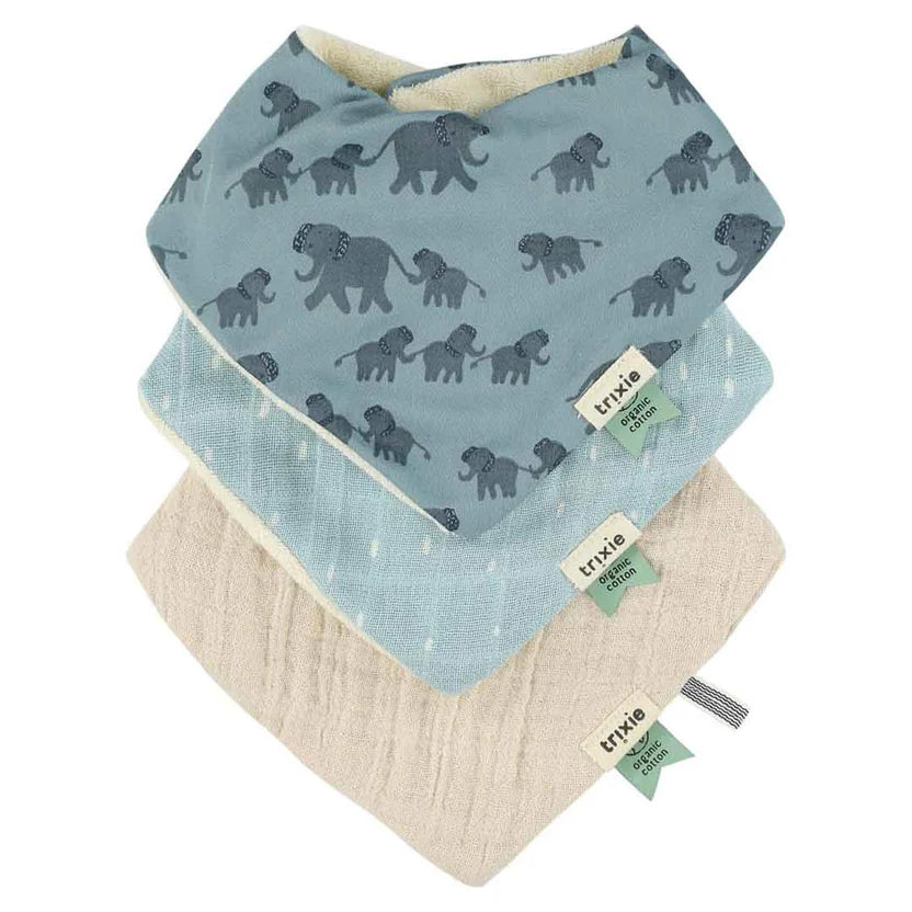 Babero bandana 3-pack mix - Enchanting Elephant TRIXIE