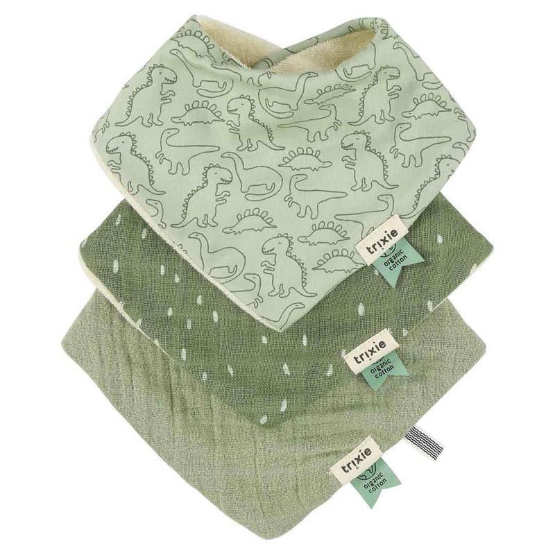 Babero bandana 3-pack mix - Daring Dino  No reviews TRIXIE