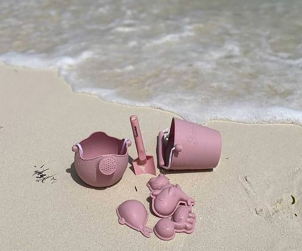 Set de Moldes de Arena Frog Rosa Scrunch