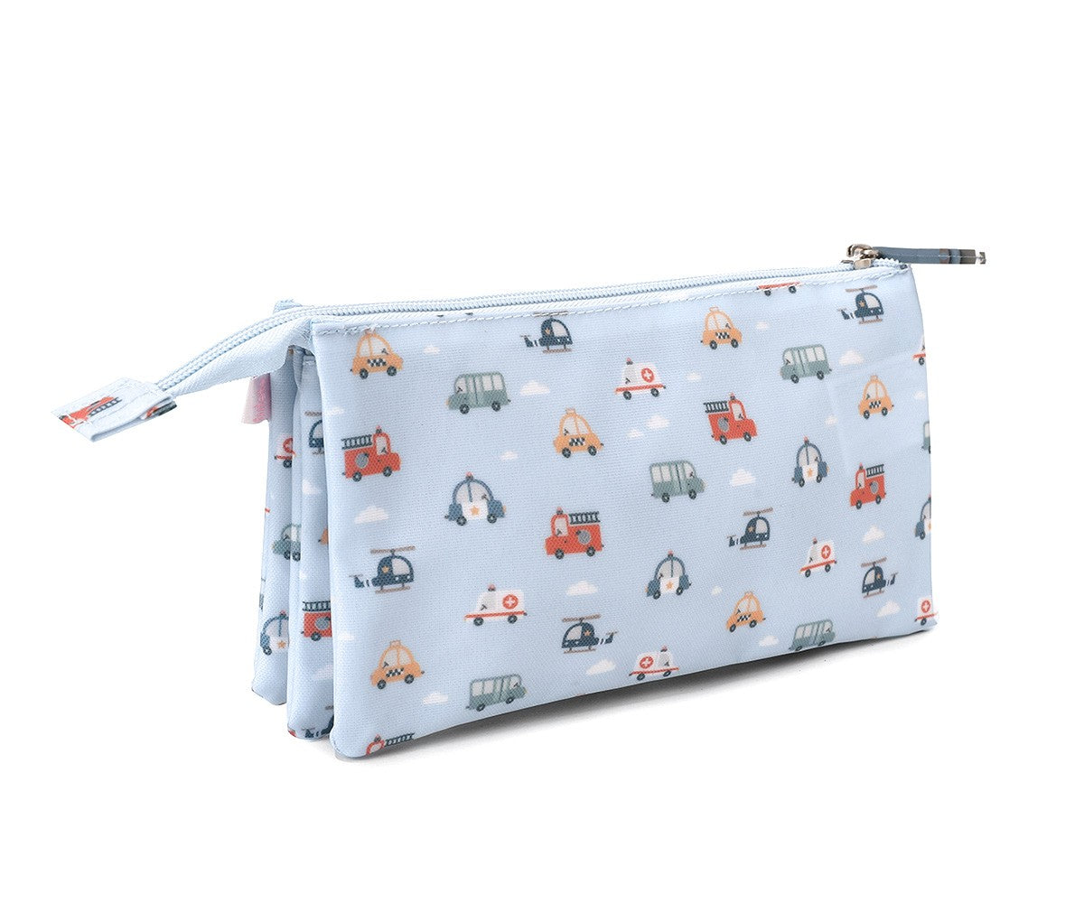 Estuche 3 Compartimentos City Cars Personalizable Tutete