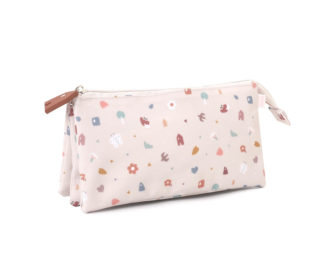 Estuche 3 Compartimentos Geometric Nature Personalizable Tutete