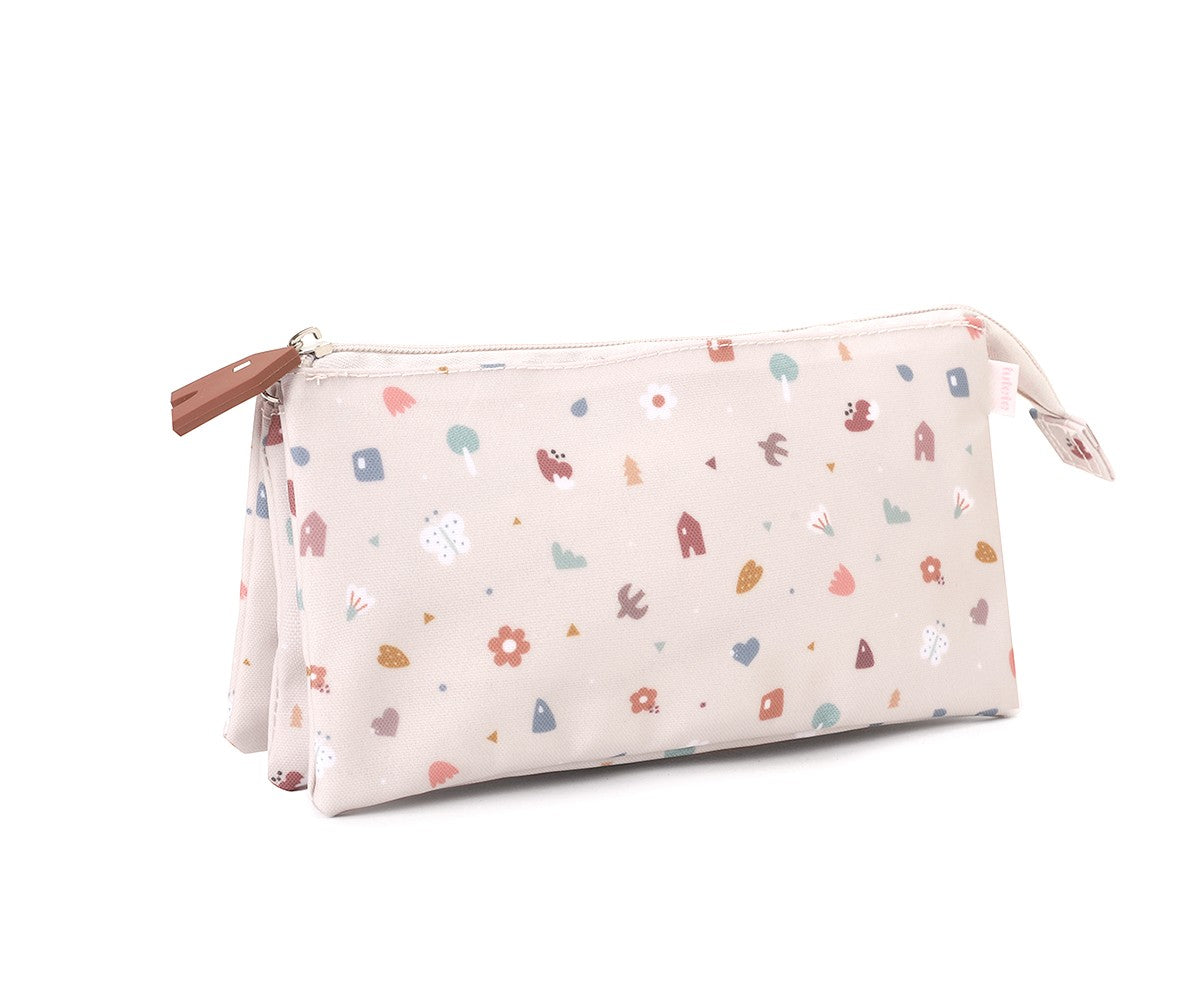 Estuche 3 Compartimentos Geometric Nature Personalizable Tutete