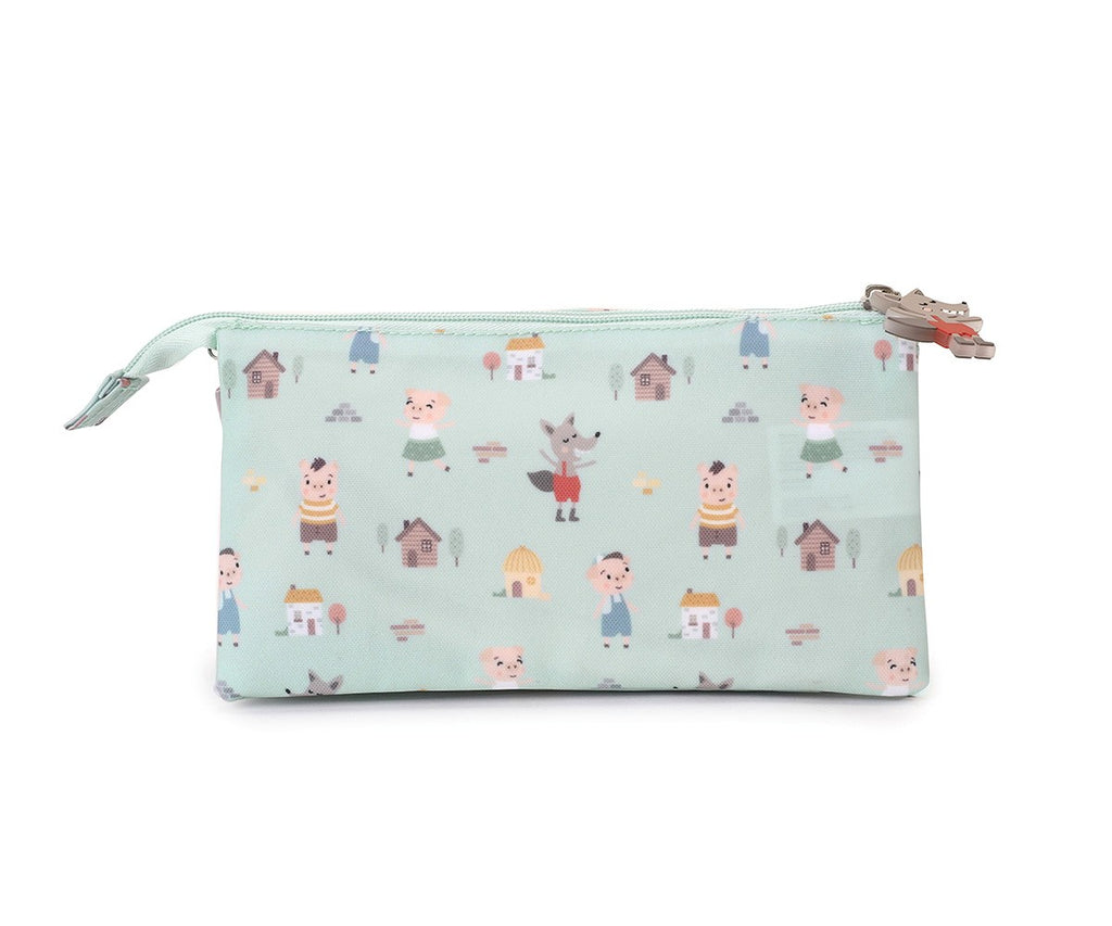 Estuche 3 Compartimentos The Three Little Pigs Personalizable Tutete