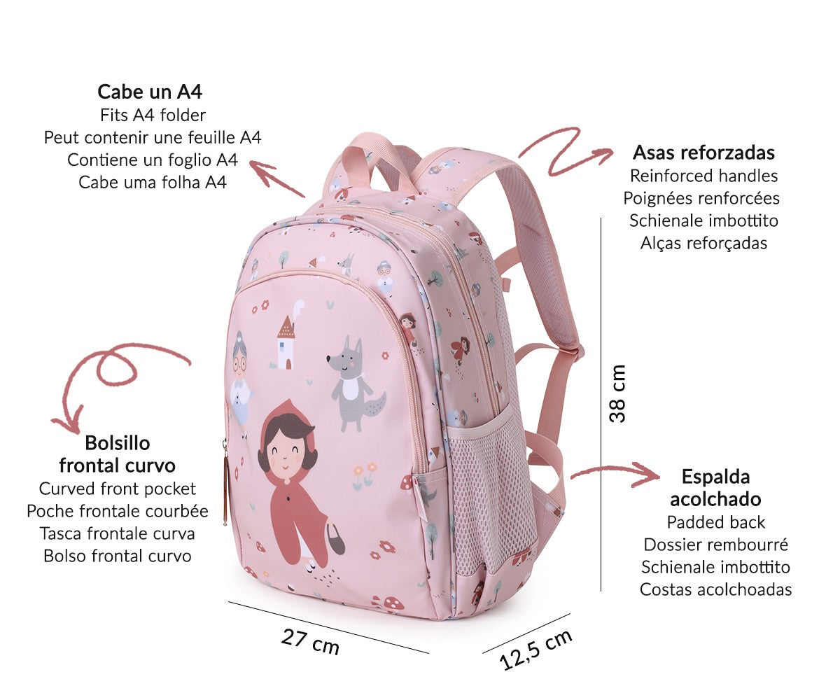 Mochila Mediana Little Red + Llavero Personalizable Tutete