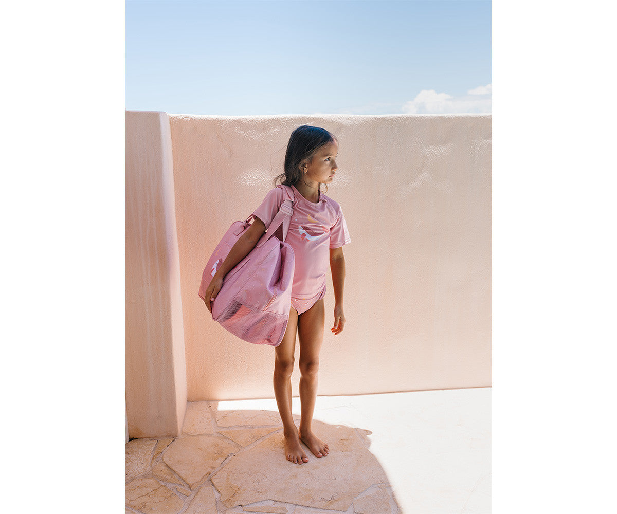 Bolso de Playa con Rejilla Antiarena Rosa MK