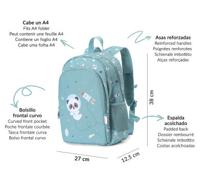Mochila Mediana Pandas in Space TUTETE
