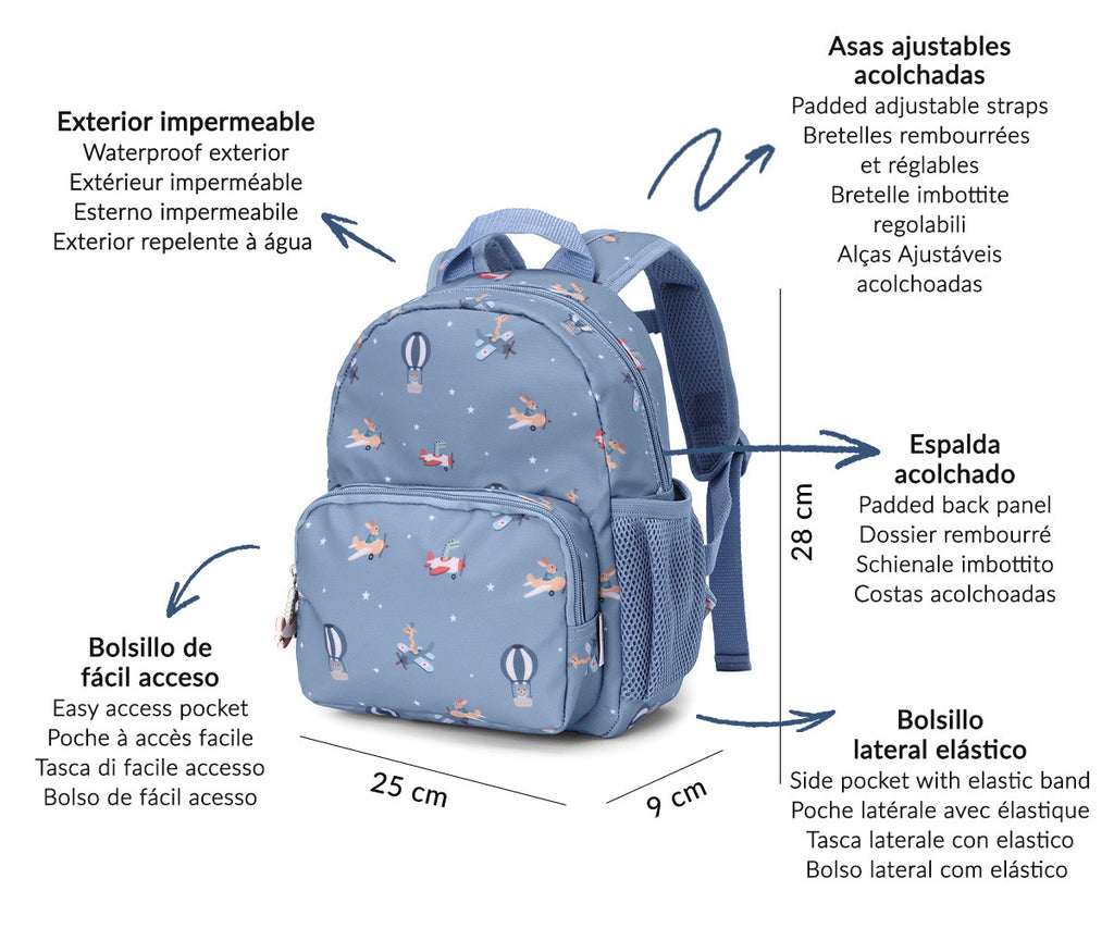 Mochila Infantil Planes TUTETE