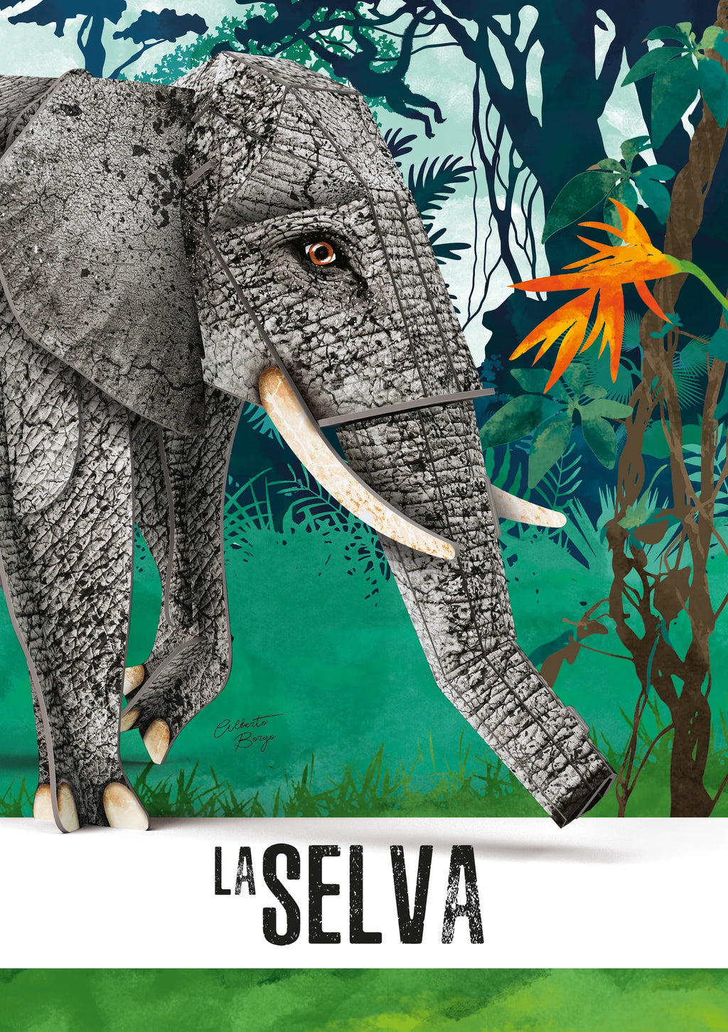 La Selva El elefante — La Selva. Una Biodiversidad fantástica - 3D MANOLITO BOOKS