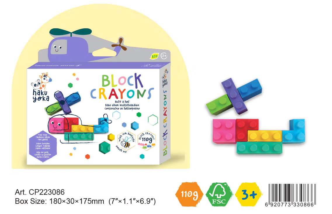 Block crayones helicóptero HAKU YOKA