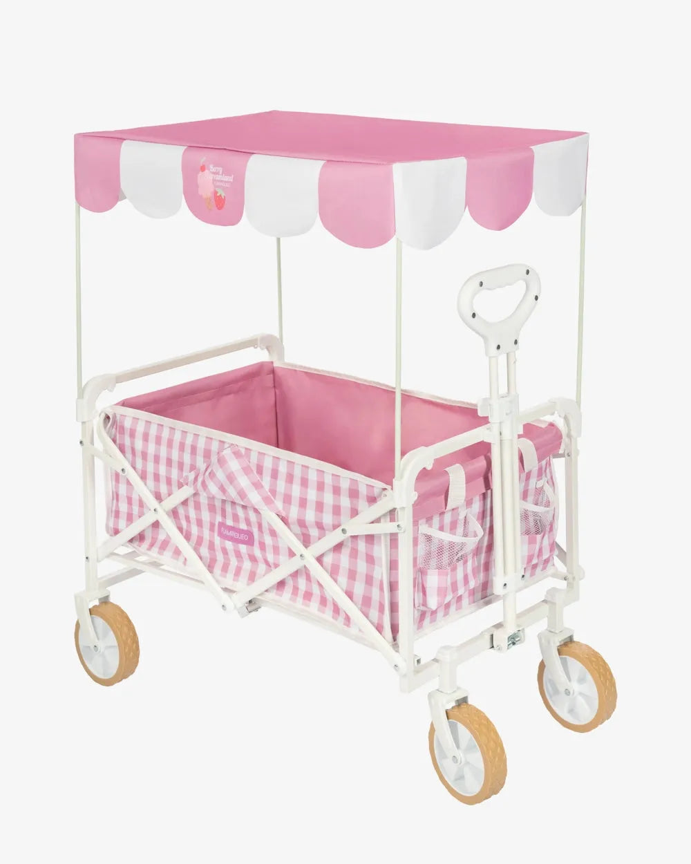 CARRO PLEGABLE PLAYA CON PARASOL Y RUEDAS POP - FLAMINGUEO