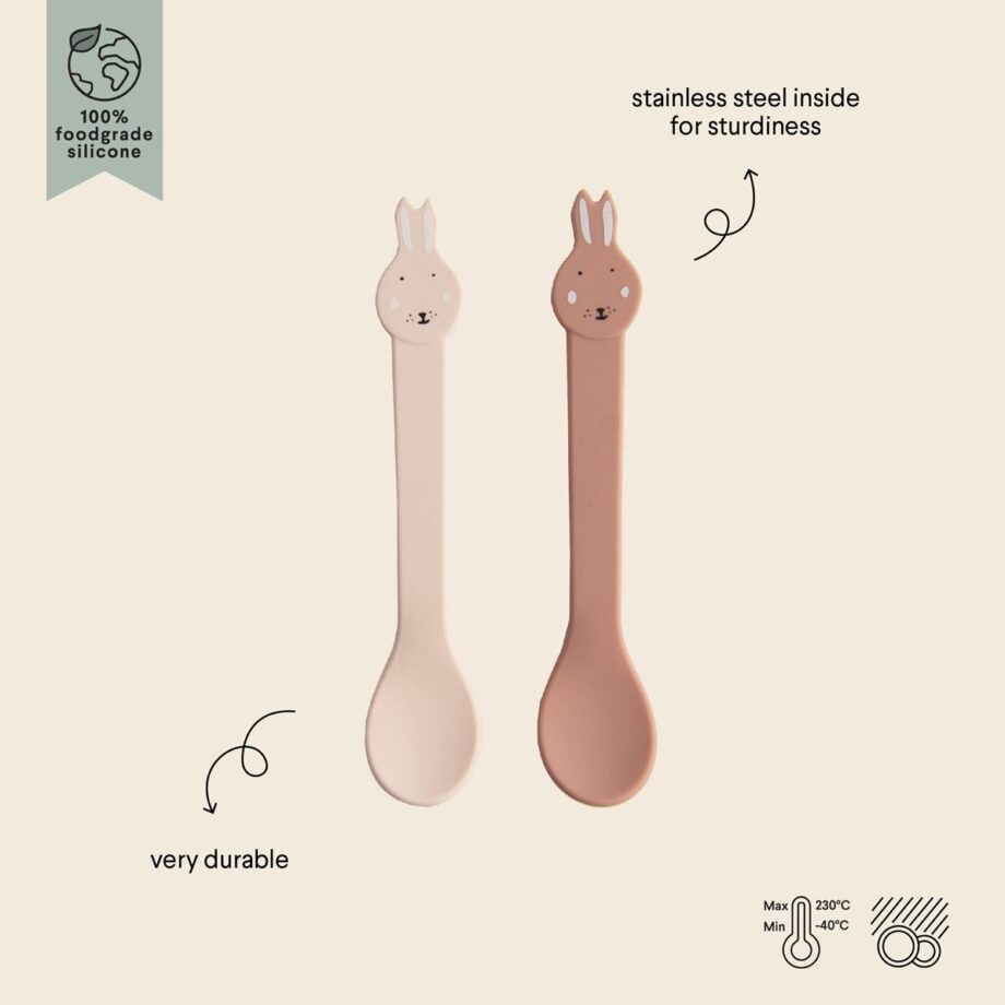CUCHARAS SILICONA CONEJO TRIXIE