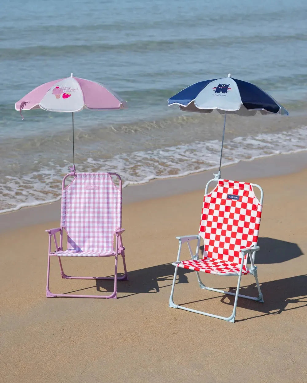 SILLA DE PLAYA CON SOMBRILLA HUSTON - FLAMINGUEO