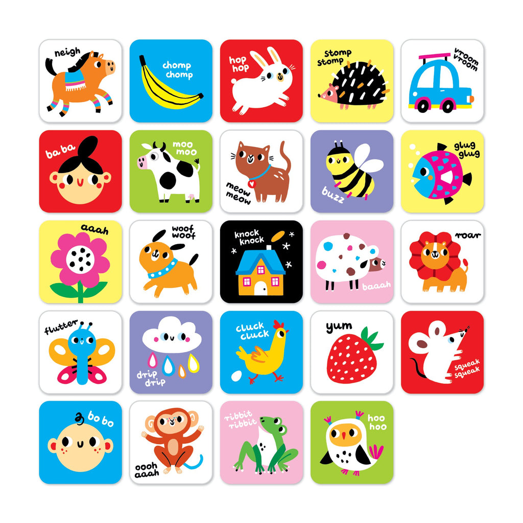 Tarjetas de bebé de alto contraste BANANAPANDA