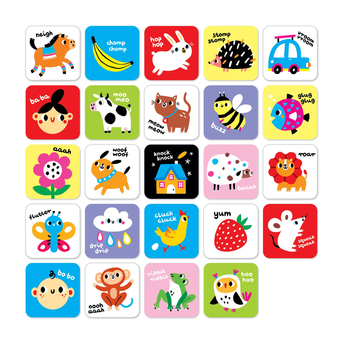 Tarjetas de bebé de alto contraste BANANAPANDA