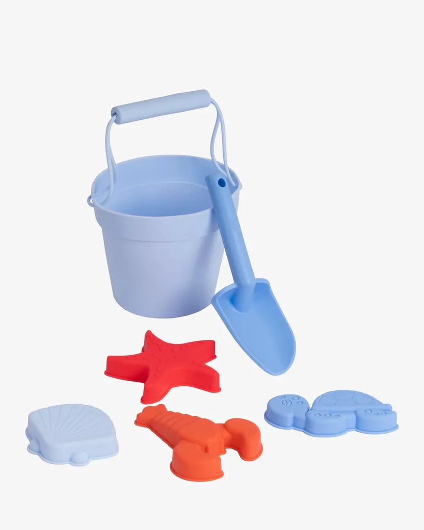 Set de Juguetes de Playa de Silicona Azul Flamingueo