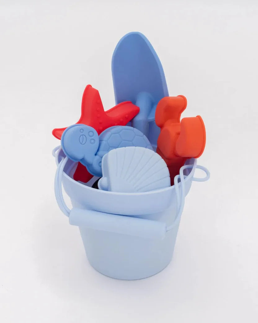 Set de Juguetes de Playa de Silicona Azul Flamingueo
