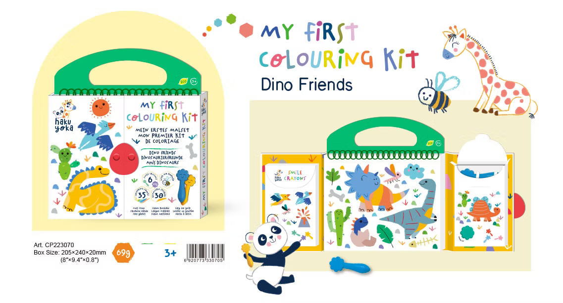 Mi Primer Kit para Colorear Dinosaurios  HAKU YOKA