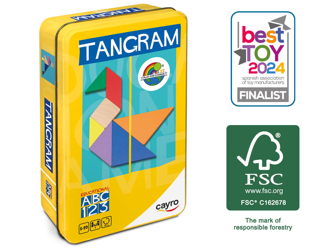 TANGRAM DE MADERA EN CAJA DE METAL CAYRO