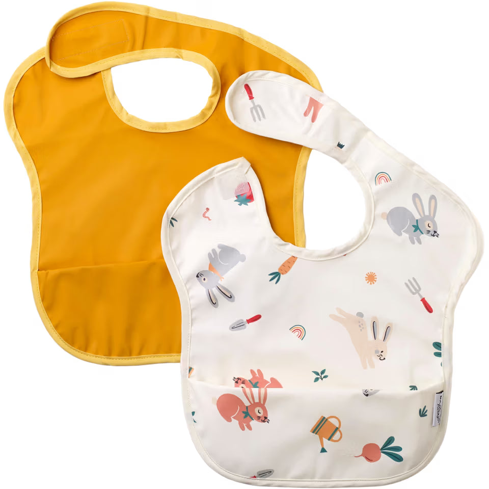 Pack 2 baberos impermeables sin mangas estampado huerto BABATE kids