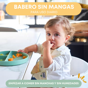 Pack 2 baberos impermeables sin mangas estampado huerto BABATE kids