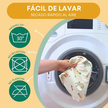 Pack 2 baberos impermeables manga larga estampado huerto BABATE kids
