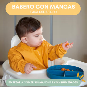 Pack 2 baberos impermeables manga larga estampado huerto BABATE kids