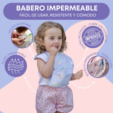 Pack 2 baberos impermeables sin mangas estampado bosque encantado BABATE kids