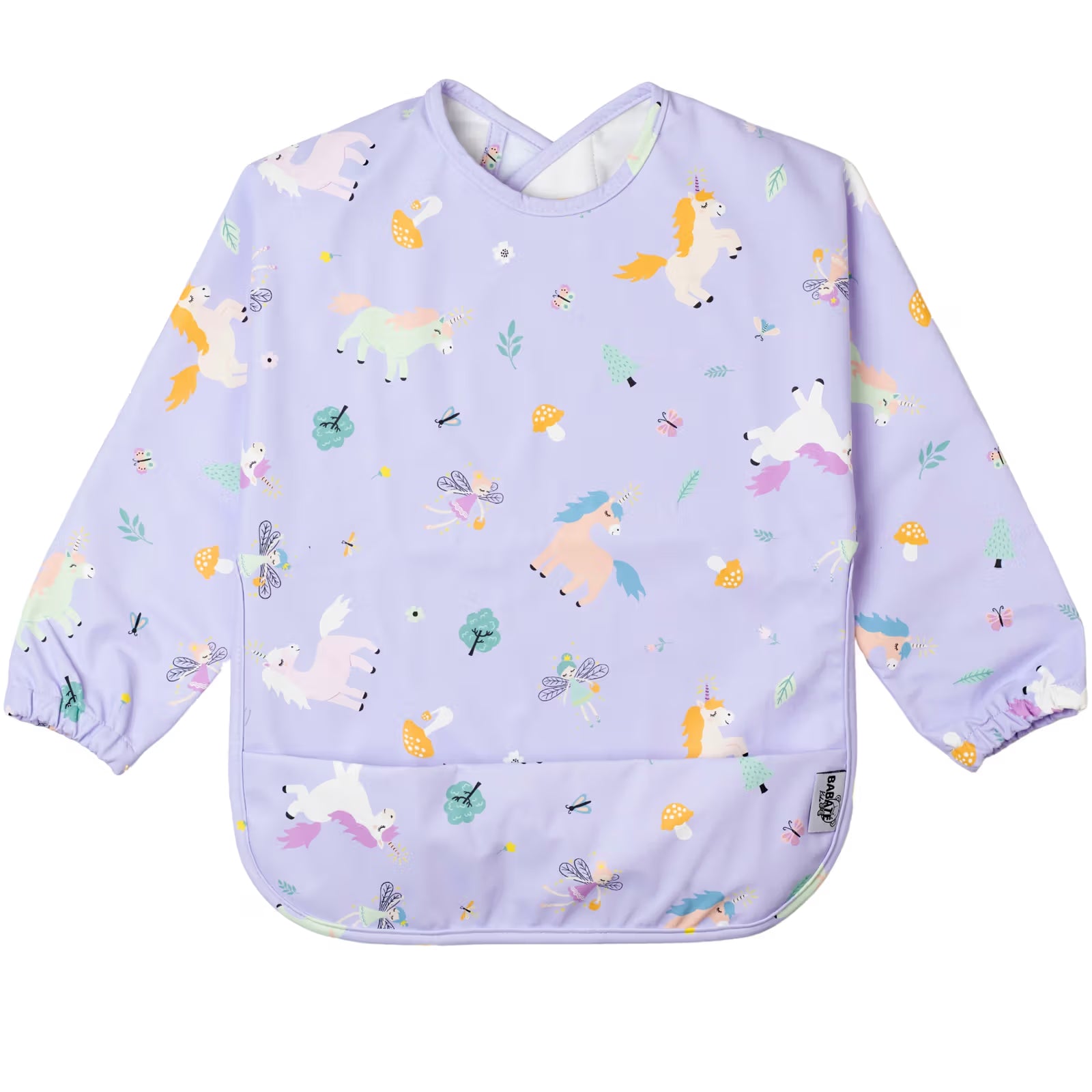Babero impermeable manga larga unitario estampado bosque encantado BABATE kids