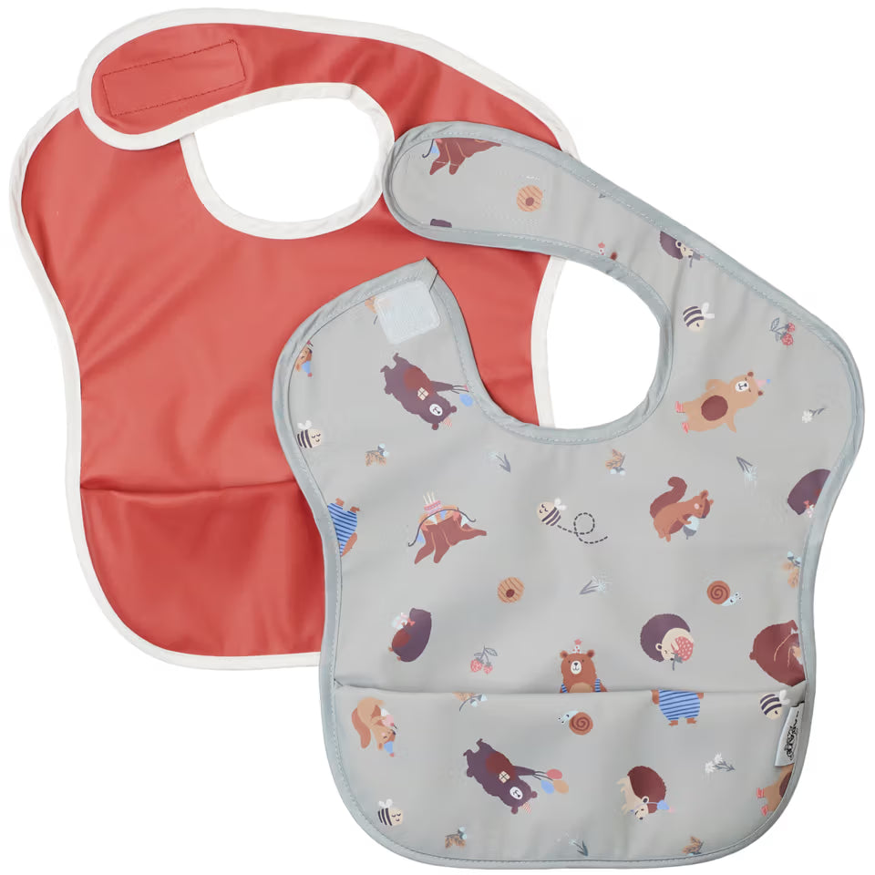 Pack 2 baberos impermeables sin mangas estampado montaña Montaña BABATE kids
