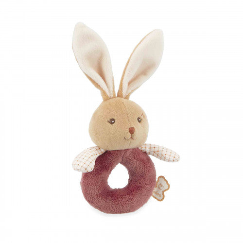 Peluche sonajero de conejo burdeos Kaloo