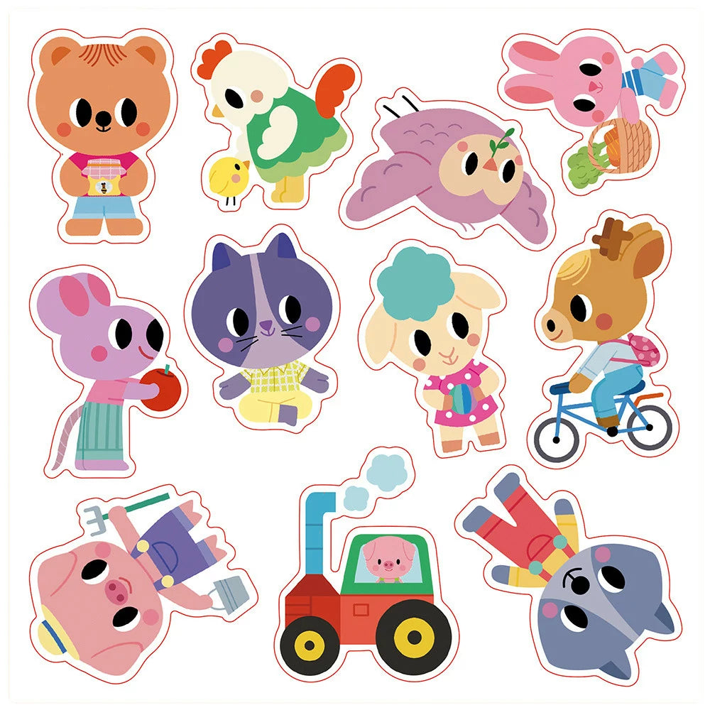 Set creativo de pegatinas gruesas reposicionables - 18 meses JANOD