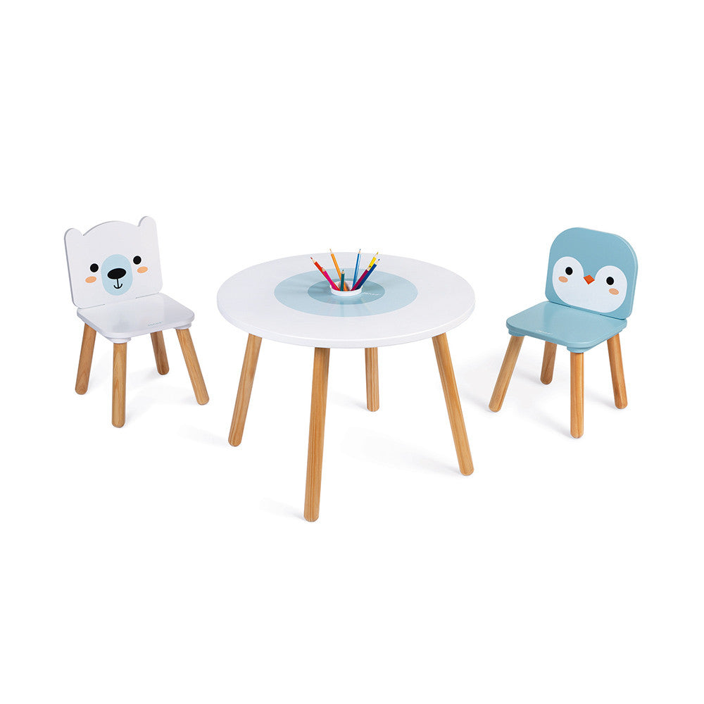 Conjunto Mesa Y 2 Sillas - Hielo Marino JANOD