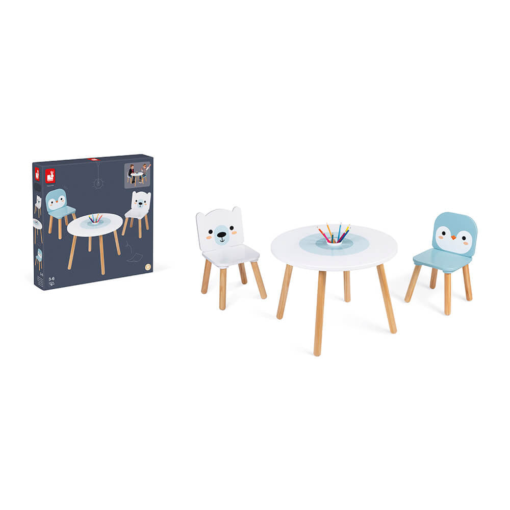 Conjunto Mesa Y 2 Sillas - Hielo Marino JANOD