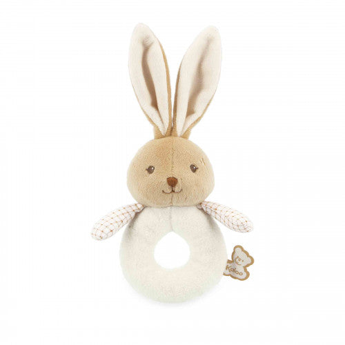 Peluche sonajero de conejo crema Kaloo