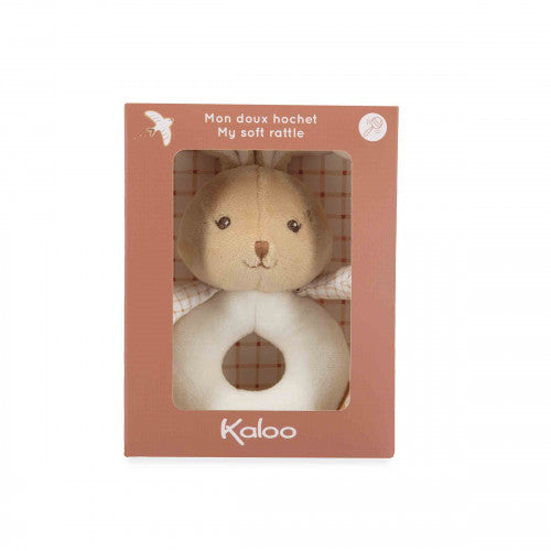 Peluche sonajero de conejo crema Kaloo