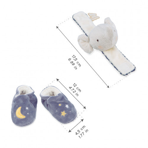 Conjunto de zapatillas de elefante y pulsera sonora Kaloo