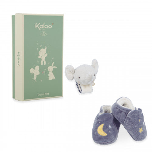 Conjunto de zapatillas de elefante y pulsera sonora Kaloo