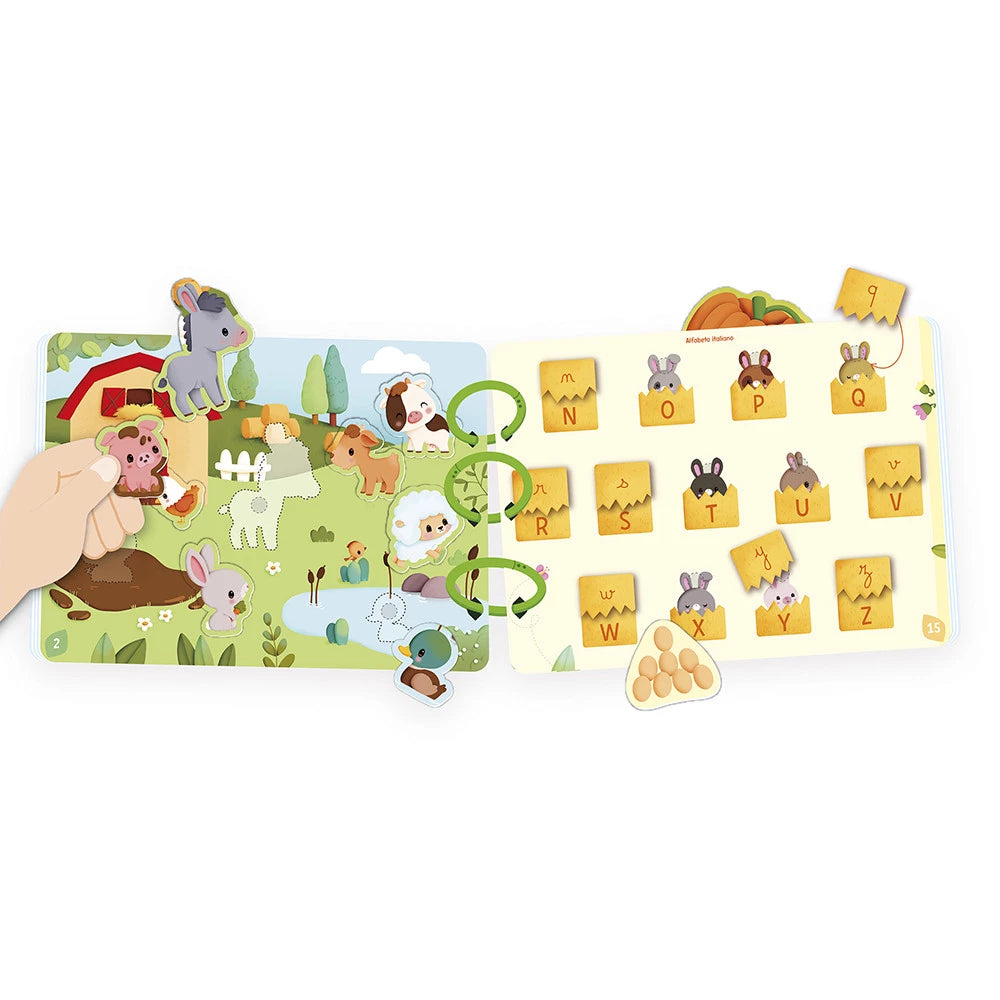 Granja de cartón con actividades interactivas JANOD
