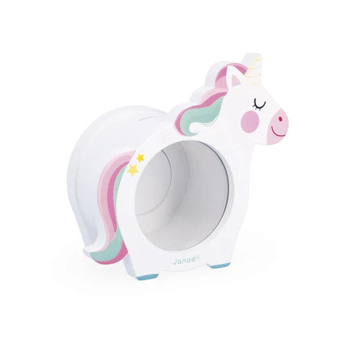 Hucha de madera Unicornio JANOD