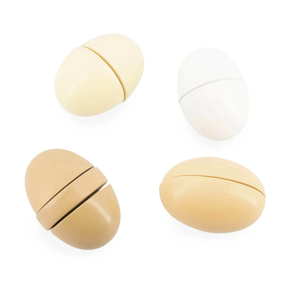 Huevera Con 4 Huevos De Madera JANOD