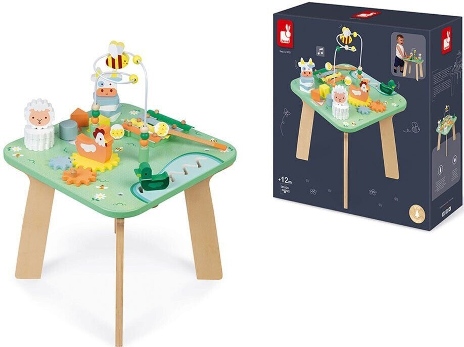 Mesa de actividades de madera Bonita pradera JANOD