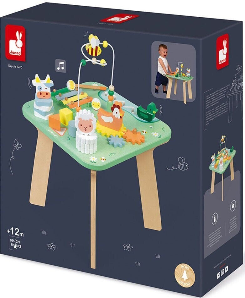 Mesa de actividades de madera Bonita pradera JANOD