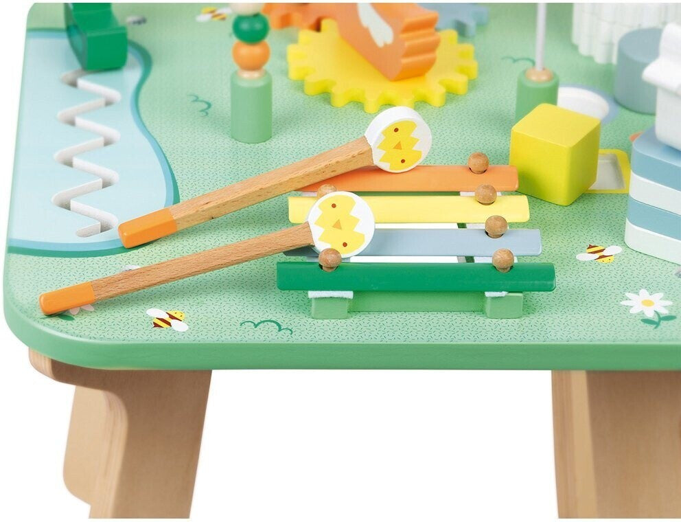 Mesa de actividades de madera Bonita pradera JANOD