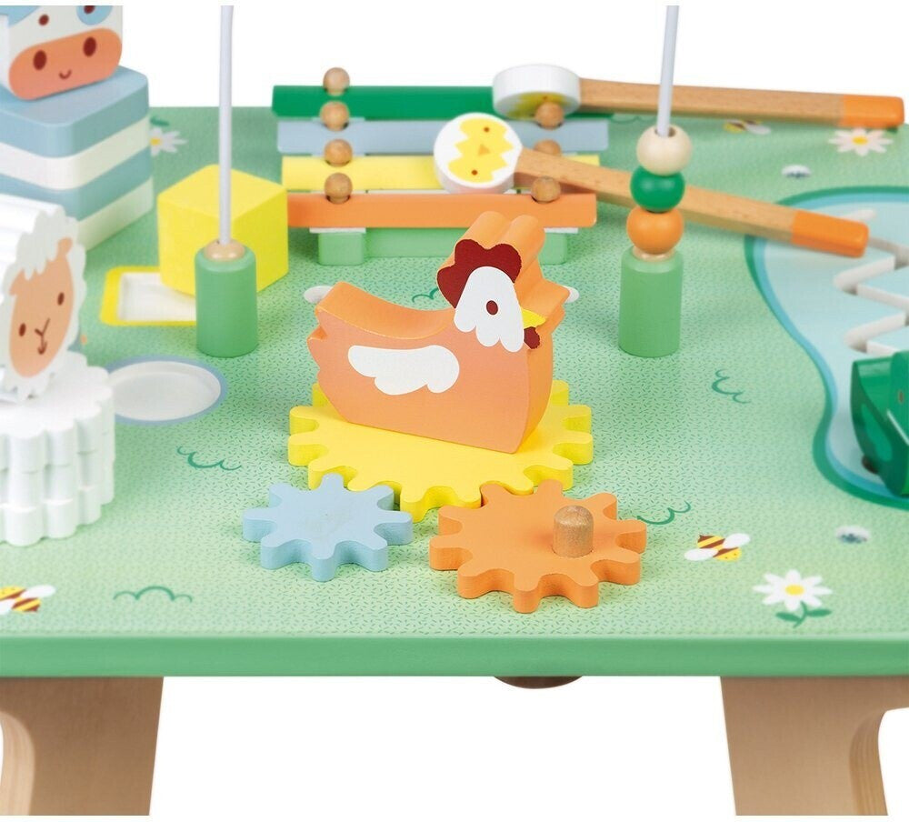 Mesa de actividades de madera Bonita pradera JANOD